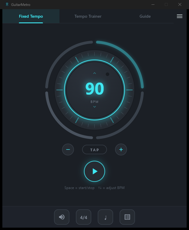 GuitarMetro dial